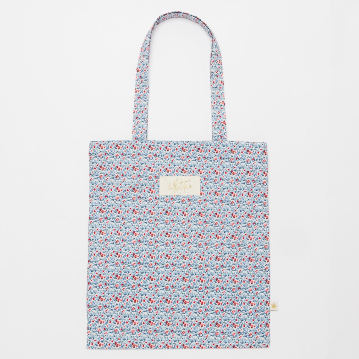 画像1: ディッツィーブルーフローラル・トートバッグ (1)