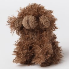 画像2: チョコプードルベビー・ファーぬいぐるみ (2)