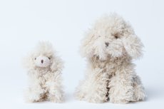 画像8: ベージュプードルベビー・ファーぬいぐるみ (8)