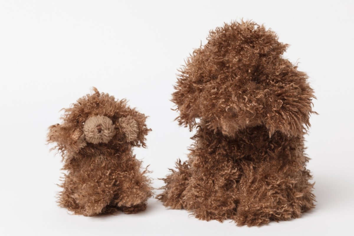 画像6: チョコプードルママ・ファーぬいぐるみ (6)