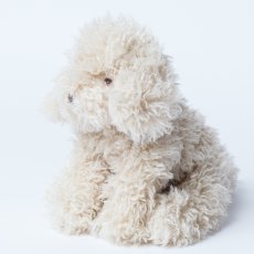 画像2: ベージュプードルママ・ファーぬいぐるみ (2)