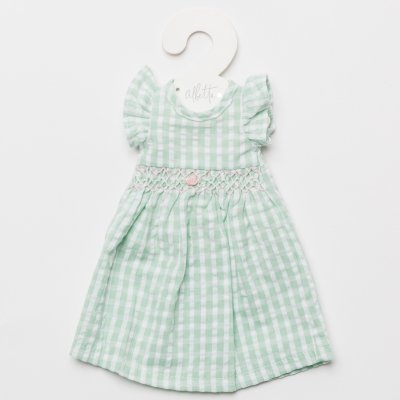 画像1: 【ドール用】アップルギンガム・ハンドスモッキング・ドールドレス