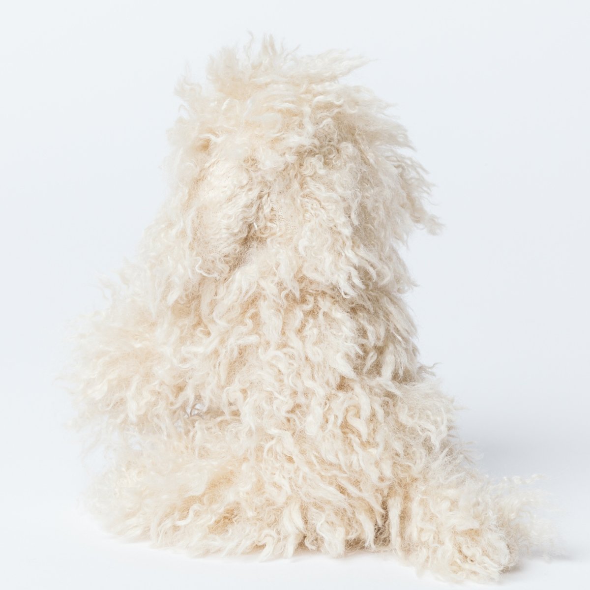 画像5: ベージュプードルベビー・ファーぬいぐるみ (5)