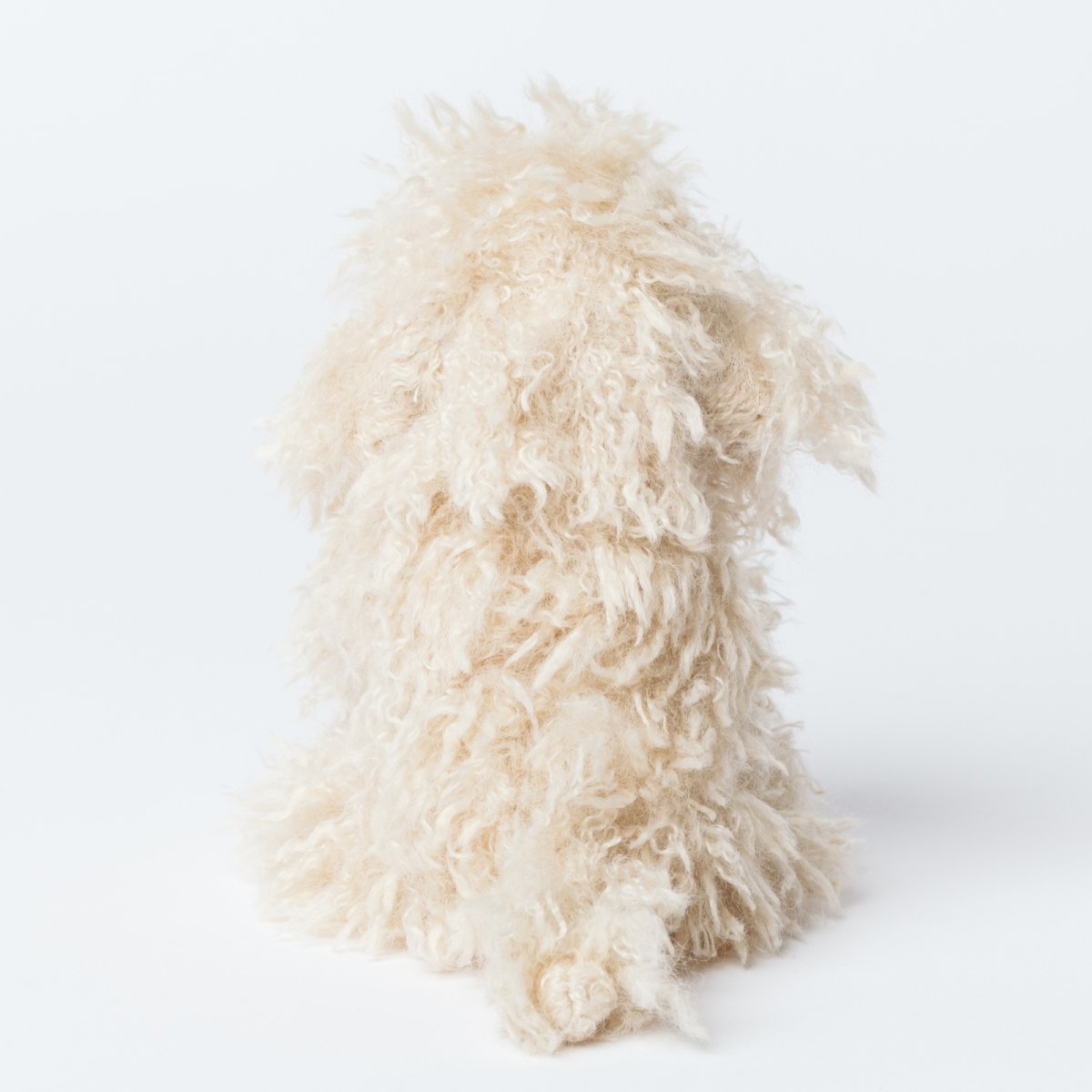 画像4: ベージュプードルベビー・ファーぬいぐるみ (4)