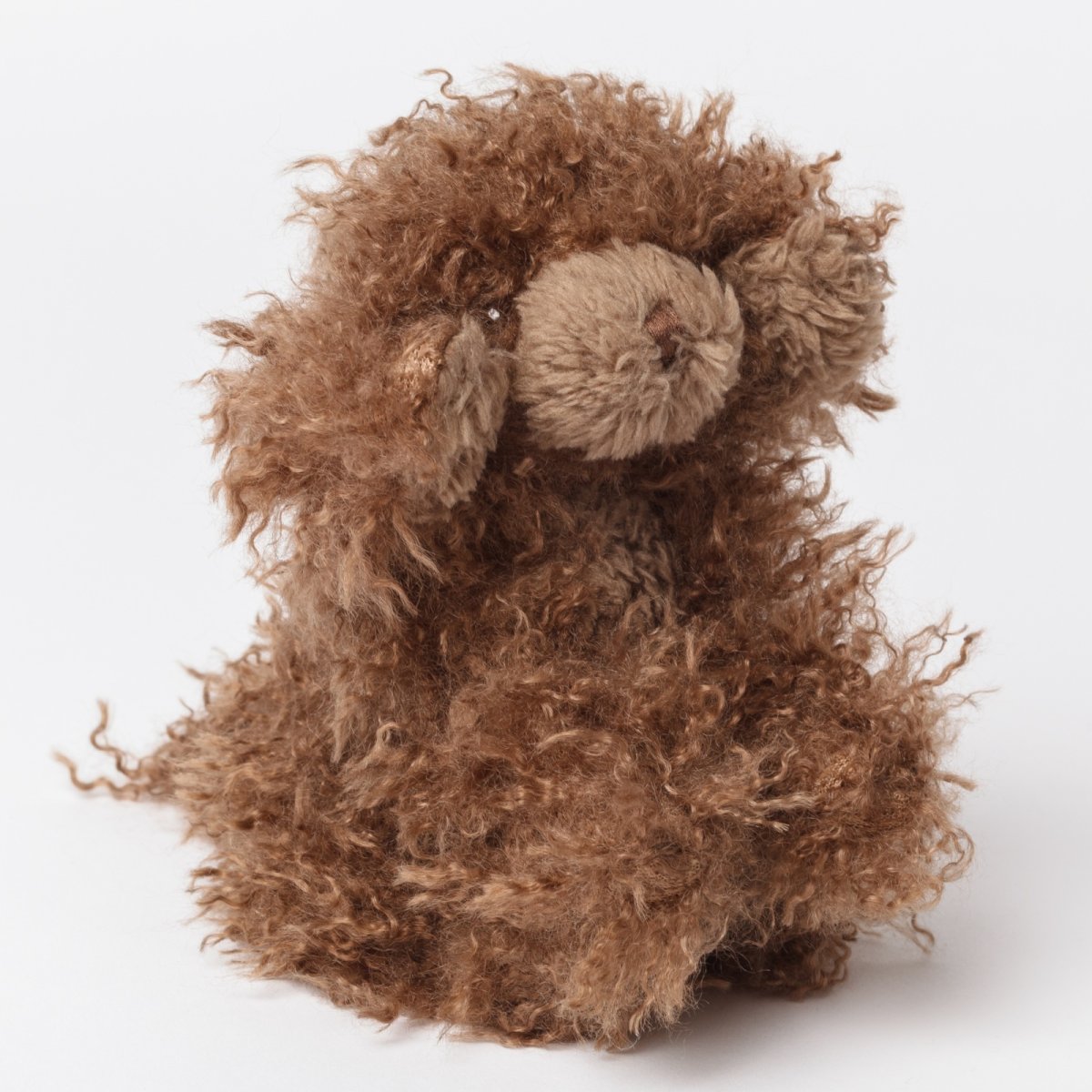 画像4: チョコプードルベビー・ファーぬいぐるみ (4)