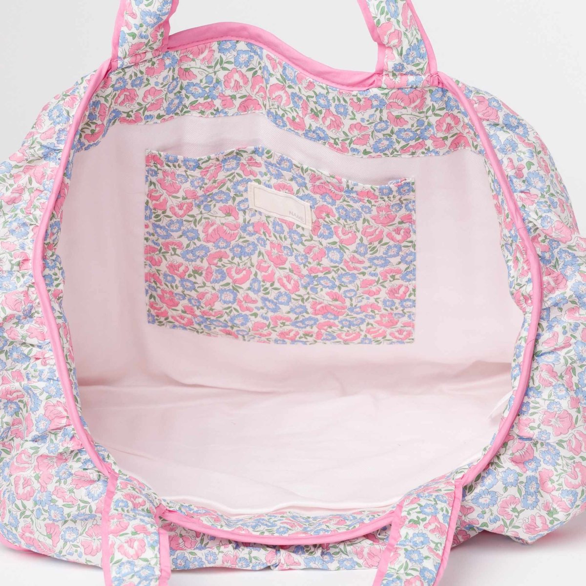 画像4: ブルーベルフローラル・フリルキルト・バッグ (4)