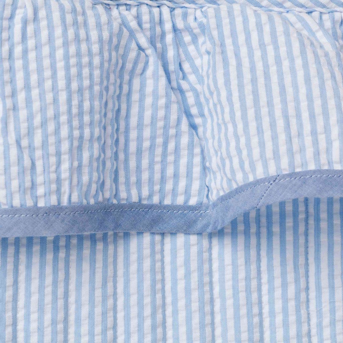 画像5: ブルーストライプ・フリルキルト・バッグ (5)