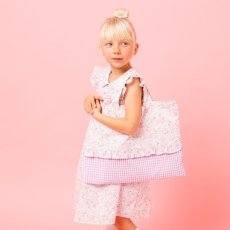 画像1: ライラックギンガム・ブック・バッグ (1)