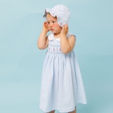 画像4: リバーシブル・チェリー刺繍・ブルーストライプ・ハット_Sサイズ (4)