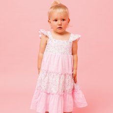 画像1: ブルーベルフローラル・ティアードワンピース_1〜2歳(85-92cm) (1)