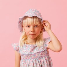 画像8: ブルーベルフローラルプリント・ハンドスモッキング・ワンピース_5〜6歳(108-114cm) (8)