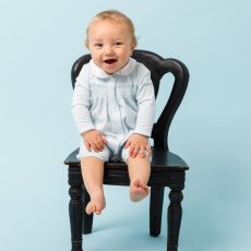 画像3: ハンドスモッキング・アムール・ブルージャージー（女の子用)_80cm (3)