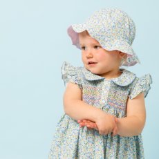 画像1: ノラフローラルプリント・ハンドスモッキング・ワンピース_1〜2歳(85-92cm) (1)