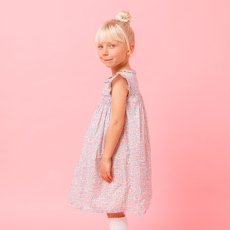 画像3: ブルーベルフローラルプリント・ハンドスモッキング・ワンピース_5〜6歳(108-114cm) (3)