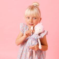 画像5: ブルーベルフローラルプリント・ハンドスモッキング・ワンピース_5〜6歳(108-114cm) (5)