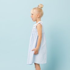 画像6: チェリー刺繍・ブルーシアサッカー・ハンドスモッキング・ワンピース_1〜2歳(85-92cm) (6)