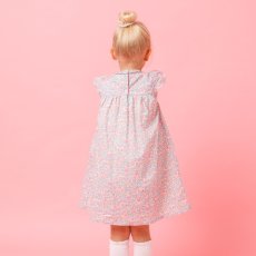 画像4: ブルーベルフローラルプリント・ハンドスモッキング・ワンピース_5〜6歳(108-114cm) (4)