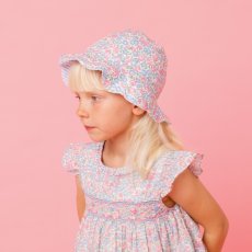 画像2: リバーシブル・チェリー刺繍・ブルーストライプ・ハット_Sサイズ (2)