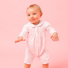 画像4: ハンドスモッキング・アムール・ピンクジャージー（女の子用）_70cm (4)