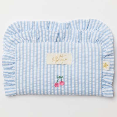 画像2: ブルーストライプ・ジュエリーポーチ