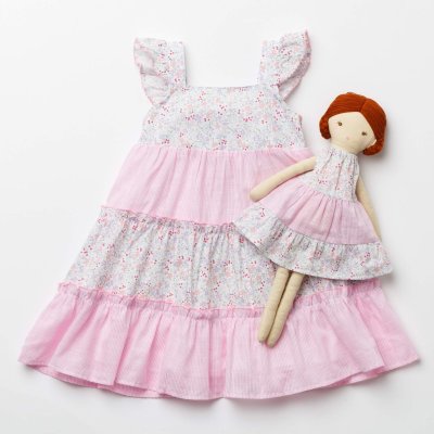 画像2: ブルーベルフローラル・ティアードワンピース_2〜3歳(92-98cm)