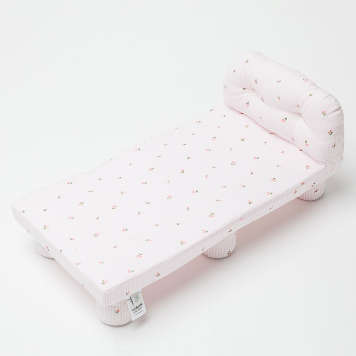 画像2: ピンクストライプ編み・ドール・ベッド (2)