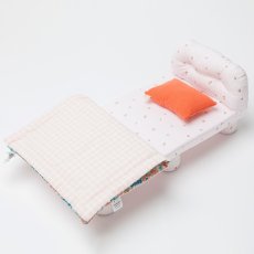 画像4: ピンクストライプ編み・ドール・ベッド (4)