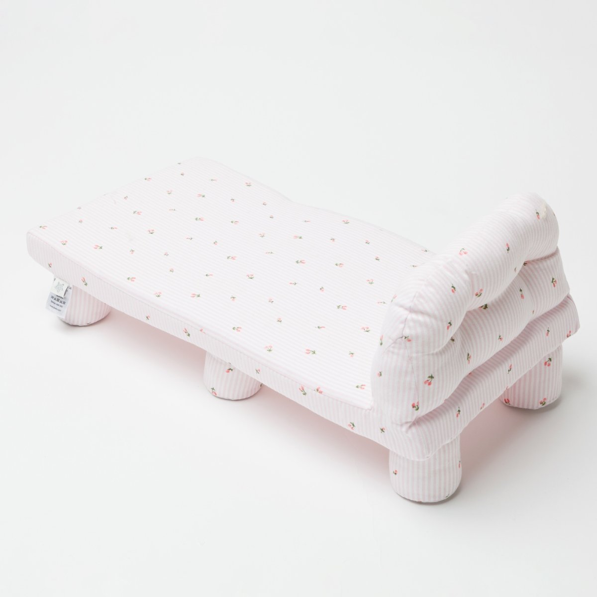 画像3: ピンクストライプ編み・ドール・ベッド (3)