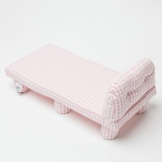 画像3: ピンクチェック編み・ドールベッド (3)