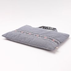 画像5: ネイビーギンガム・ハンドモック・バッグ (5)