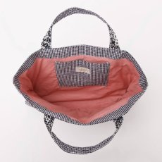 画像4: ネイビーギンガム・ハンドモック・バッグ (4)