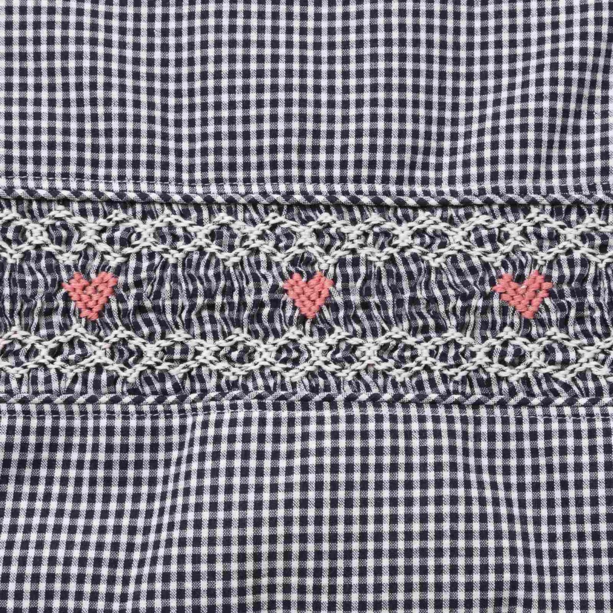 画像3: ネイビーギンガム・ハンドモック・バッグ (3)