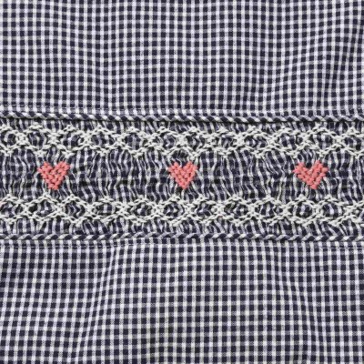 画像2: ネイビーギンガム・ハンドモック・バッグ