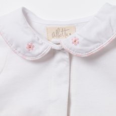 画像4: デイジー襟刺繍・ピンクギンガムロンパース_70cm (4)