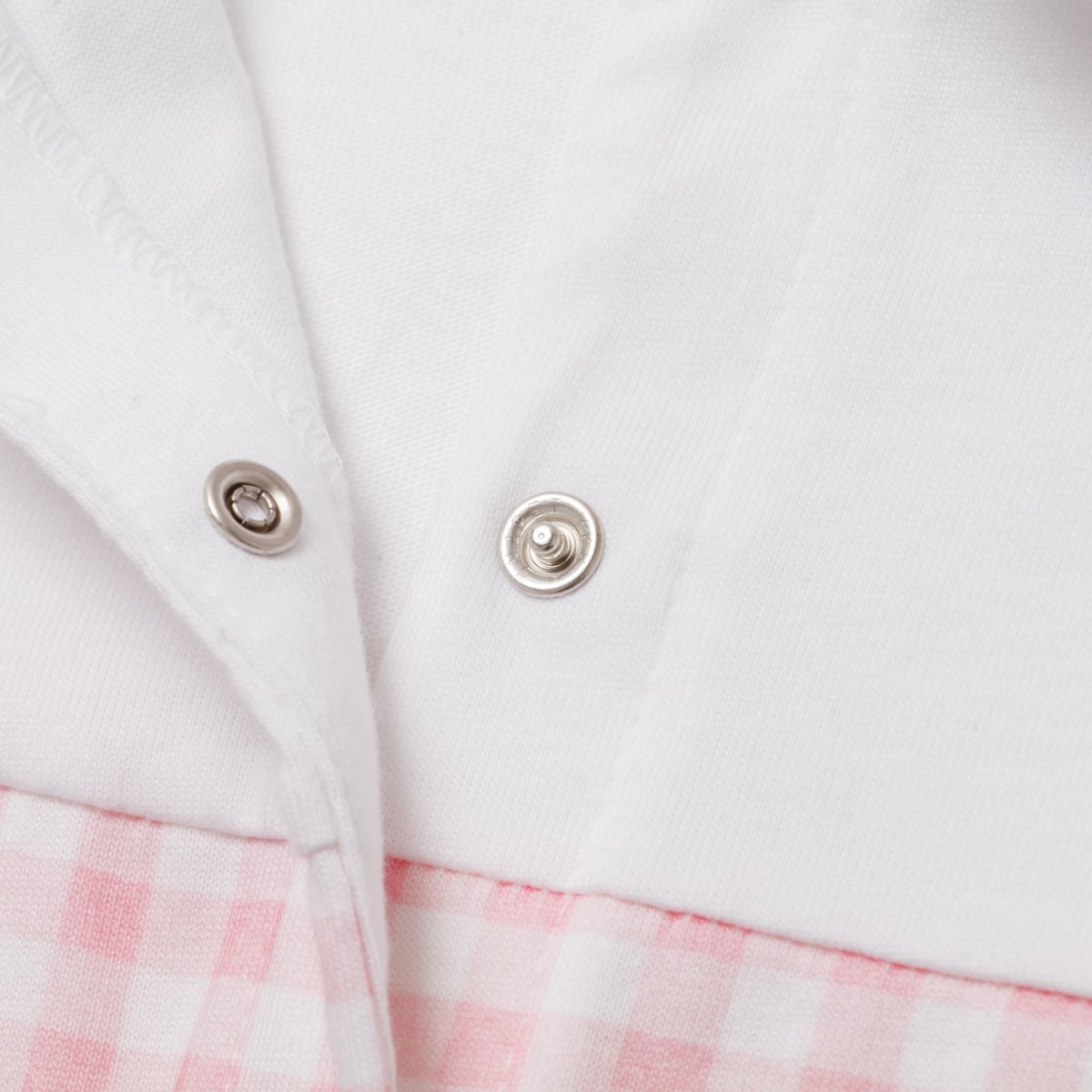 画像8: デイジー襟刺繍・ピンクギンガムロンパース_70cm (8)