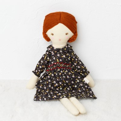 画像1: 【ドール用】ディッツィー・ダークフローラル・ハンドスモッキングドールドレス