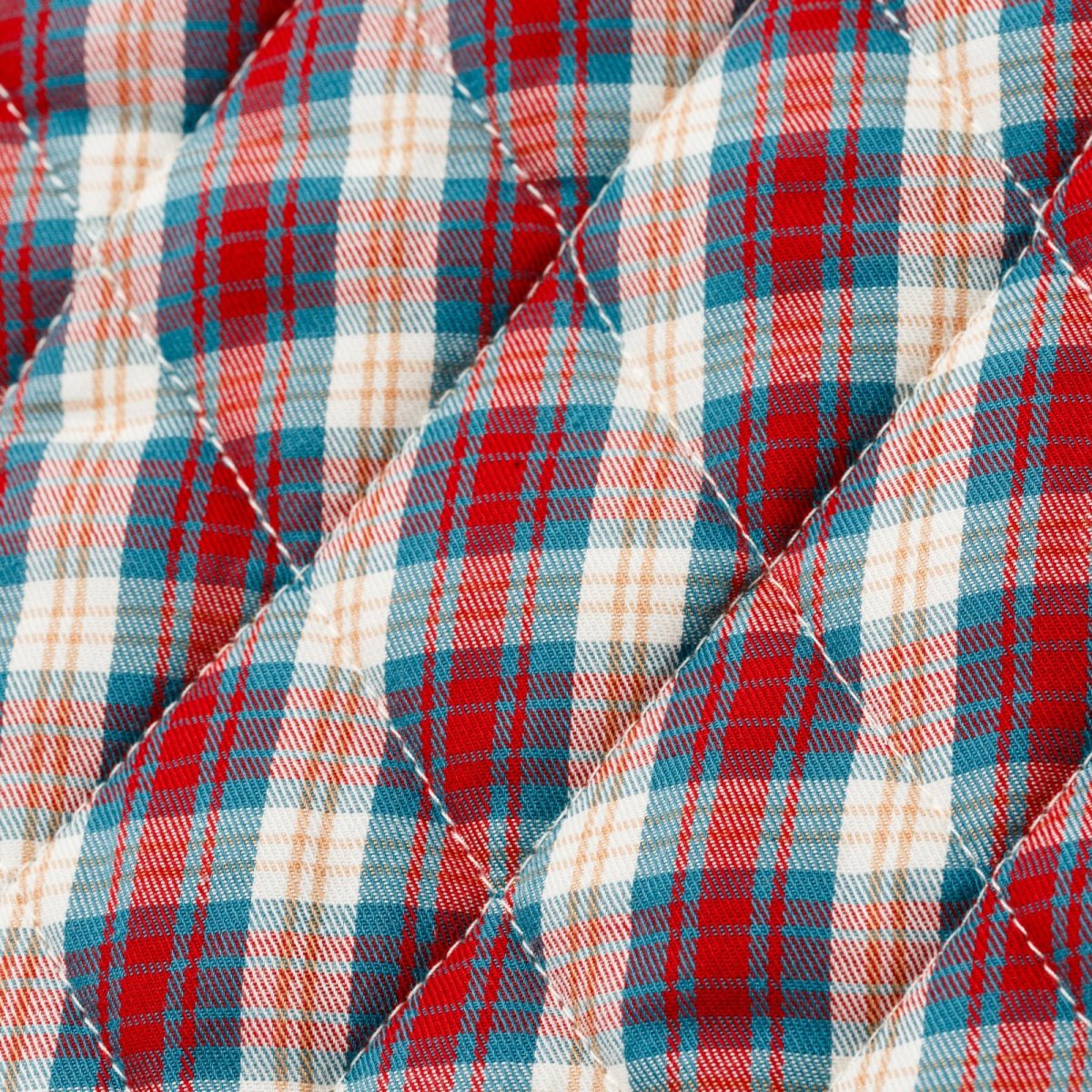 画像3: レッドグリーン・タータンチェック・キルティング・13インチノートパソコンケース (3)