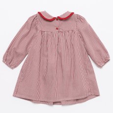 画像6: レッドギンガムチェック・ハンドスモックワンピース_3〜4歳(98-103cm) (6)