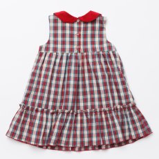 画像7: レッドグリーン・タータンチェック柄ドレス_1〜2歳(85-92cm) (7)