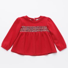 画像1: バーガンディ・フレンチテリー・ハンドスモックスウェット_5〜6歳(108-114cm) (1)