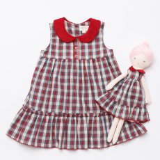画像6: レッドグリーン・タータンチェック柄ドレス_1〜2歳(85-92cm) (6)
