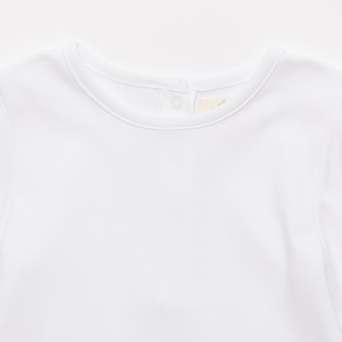 画像3: 袖口スモック刺繍・ホワイトジャージーTシャツ_2〜3歳(92-98cm) (3)