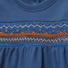 画像4: ネイビーフレンチテリー・ハンドスモックスウェット_6〜12ヶ月(80-85cm) (4)