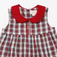 画像8: レッドグリーン・タータンチェック柄ドレス_1〜2歳(85-92cm) (8)