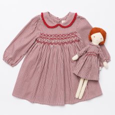 画像5: レッドギンガムチェック・ハンドスモックワンピース_3〜4歳(98-103cm) (5)
