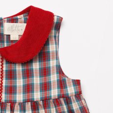 画像9: レッドグリーン・タータンチェック柄ドレス_1〜2歳(85-92cm) (9)