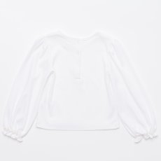 画像2: 袖口スモック刺繍・ホワイトジャージーTシャツ_2〜3歳(92-98cm) (2)