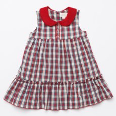 画像5: レッドグリーン・タータンチェック柄ドレス_1〜2歳(85-92cm) (5)