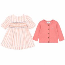 画像3: 【セット販売】アルベッタ・カーディガン（ピンク）&ピンクストライプスモッキングドレス_6ヶ月〜6歳用 (3)