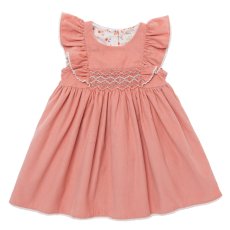 画像2: 【セット販売】アルベッタ・カーディガン（ブルー）&ピンクコーデュロイドレス_1〜6歳用 (2)